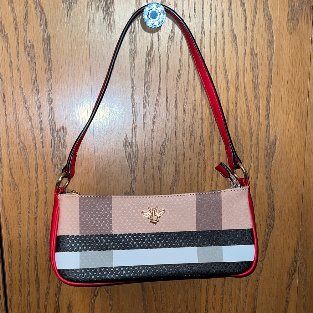 Elegant Red and Black Women's Bag